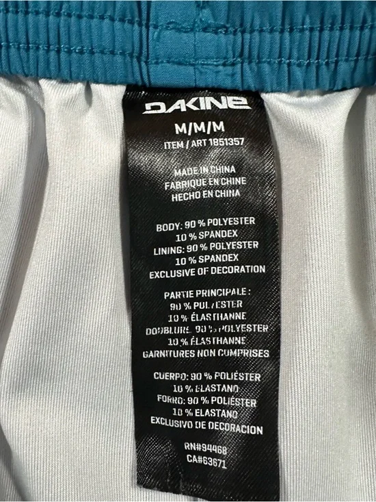 Dakine Mens Medium Blue Swim Trunks Compression Lined Hybrid Shorts Beach - Picture 4 of 7